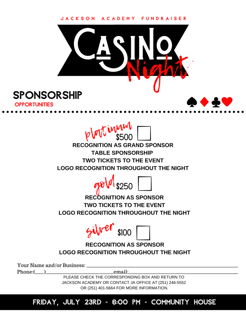 casino night sponsorship